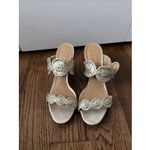 Jack Rogers  Platinum Leather LUCCIA Wedge Sandals Sz 9 Photo 1