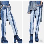 The Ragged Priest NEW Breacher Two ToneDenim Fray Trim Jeans Sz 26 Free People Sz 26 Photo 2