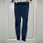 Athleta  Women's Excursion Tight Ribbed Leggings Jogger Blue Tropical‎ Size XS Photo 3