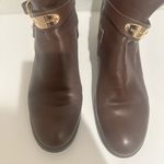 Michael Kors MICHAEL Arley Moto Buckled Ankle Boots Size 8 Dark Brown Leather Photo 2
