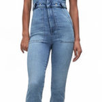 Good American Fit for Success Jumpsuit Size Small NWT Sold Out online Blue wash Photo 0