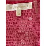 Love Shack Fancy Evan Mini Dress Womens Medium Pink Tie Dye Velvet Ruffle Smocked Photo 3