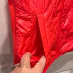 J.Crew Quilted Puffer Vest Bright Orange Neon Zip Front Women's Size L Photo 1