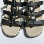 Comfort Plus by Predictions 7W Black Faux Leather Slide Sandals Photo 1