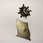 Vintage Gold Tone Celestial Sun American Flag Scatter Pins Tiny Pins Photo 3