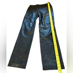 Nine West Black 100 Percent Leather Pants Straight Leg Women’s Size 6 Photo 4