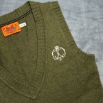 Juicy Couture Y2K  Cashmere Wool Blend V Neck Sweater Vest Olive Green Women's S Photo 2