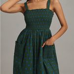 Anthropologie Pinnacle by Shruti Sancheti Smocked Midi
Dress green polka dot L Photo 5