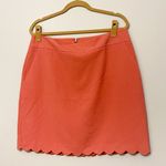 Ann Taylor Coral  Fitted Scalloped Skirt Photo 0
