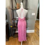 ALC Frank A.L.C. Angelina Satin Pleated Midi Dress Pink Womens Size 12 Photo 11