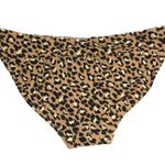 Aerie Bikini Bottom Hipster Brief Banded Leopard Print Beige L Photo 1
