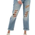 Aeropostale Women's Jeans Boyfriend Distressed Ripped Low Rise Denim Blue Size 4 Photo 0