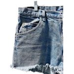 Wrangler Cutoff Denim Jeans Shorts Size 35" Waist Med Wash Full Zip Pocket Blue Photo 1