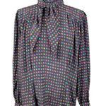 Doncaster Vintage Two Piece Blouse Blazer Jacket Set Black Rainbow Plaid Size 6P Photo 2