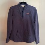 Vineyard Vines  Shep Shirt 1/4 Zip Pullover Blue Pink Whale Logo Cotton Size S Photo 1
