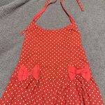 Free People Red/pink Polka Dot Romper Photo 4