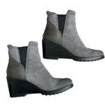 Sorel After Hours Chelsea Boots Women’s Size 10 Suede Leather Gray Wedge Heel Photo 4
