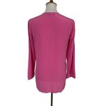 BCBGMAXAZRIA  Emmalise Silk Top XXS Pink Blush Berry Luxe Designer Minimalist Photo 4