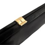 JR Florida Vintage Clutch Purse Women's Black Fabric Exterior‎ Gold Satin Chain Photo 2