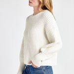 Splendid  white cashblend Ribbed Sweater Photo 4