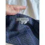 Vince Sleeveless Black Blue Silk Top blouse Tie Neck- Size M - retail $295 Photo 5