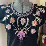 Vintage Embroidered Terry Cloth Dress Boho Hippie Beachwear // Size S Photo 1