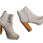 Charlotte Russe  Gray Ankle Suede Platform Boots Photo 2