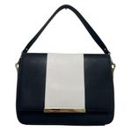 Ripani Italian Leather Handbag Purse Shoulder Bag Navy Blue white Nautical Photo 0