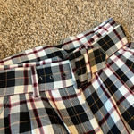 1990's Vintage Plaid belted shorts Black Size 10 Photo 2