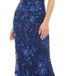 Mac Duggal NWOT  navy blue FLORAL EMBELLISHED HALTER GOWN  16 Photo 0