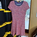 Comptoir Des Cotonniers Red & Blue Midi Dress Blazer Set Sz Small / Medium 2 Pc Photo 12