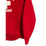 Port Authority Ski Patrol Lake Tahoe Hoodie Womens Size Large Red White Print Pull Over Pocket Photo 4