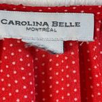 Carolina belle  Red Polka Dot V Neck Button Front Tunic Top Blouse Women Plus Photo 2