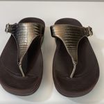 FitFlop The Skinny Leather Metallic Bronze Sandal Photo 8