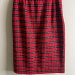 Pendleton  Red and Black Knee-Length Pencil Skirt size 8 Photo 0