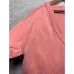 Urban Outfitters  Pink V-Neck Long‎ Sleeve Sweatshirt M Distressed Photo 2