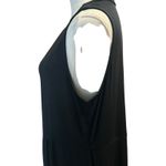 J. Jill Wearever Maxi Sheath Dress Black Jersey Sleeveless SZ M Boho Chic Casual Size M Photo 6