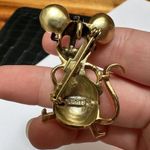 Retro Signed Gerry’s Gold Tone Mouse Rat With Movable Eye Glasses Brooch Pin Photo 7