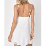 Lulus NWOT Mindful Muse White Woven Floral Burnout Skater Mini Dress Medium Photo 6