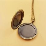 Moon Photo Locket Long Necklace. New Multiple Photo 2