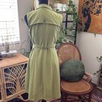 Modcloth Spring Pea Green Sleeveless Button Up Belted Trench Dress Photo 1