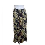 Floral Corduroy Dressy Pants Pockets White Photo 3