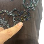 Splash Wearable Art Women's XL Brown Beaded V Neck Sleeveless Rayon Top Y2K Photo 7