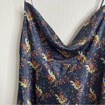 Victoria's Secret  Vintage Nightgown Navy Blue Bird Print Cowl Neck Mini Dress Photo 1