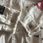 Lisette collection White Denim Jacket with Graphic Patches Photo 11