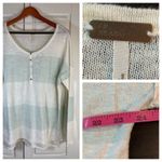 Free People Beach Boho Colorblock Linen Blend Sweater Women XS Oversized Resort Photo 1