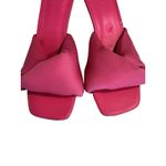 Open Edit  Cleo Sandal Size 8 M Neon Pink Barbie Kitten Block Heel 80s Slip On Photo 3