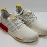 Adidas  White Sneakers with Red and Yellow Details Photo 0