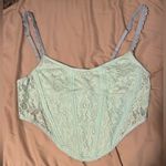 Urban Outfitters  Mint Green Lace Corset Top Photo 4