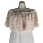 Theia BHLDN Mila Off the Shoulder Lace Jumpsuit Pink Braidesmaid Size 8 Photo 5